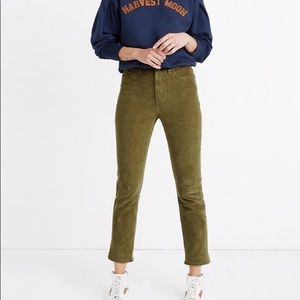 NWT Madewell Classic Straight Corduroy Pants